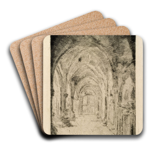 The Crypt by James Ensor Art Drink Coaster set The Crypt by James Ensor Art Drink Coaster set