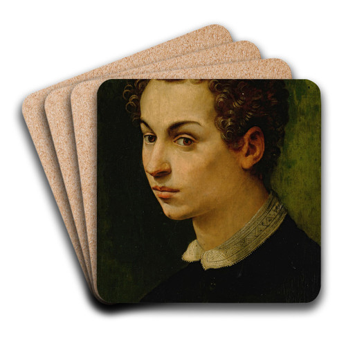 Portrait of a boy by Michele Tosini Art Drink Coaster set