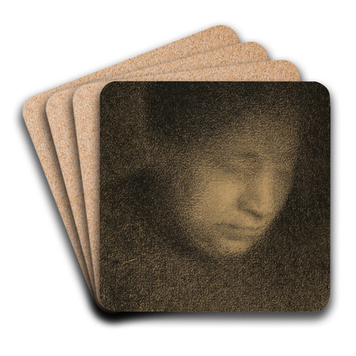 Madame Seurat, the Artist's Mother (Madame Seurat, mre) by Georges Seurat Art Drink Coaster set