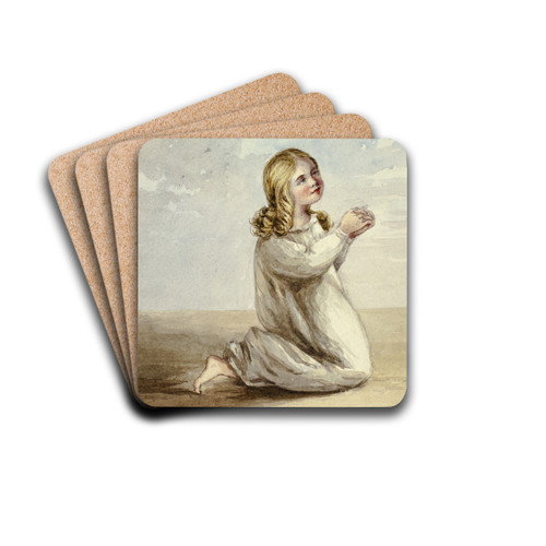 Child Praying by Elizabeth Murray Drink Coasters - set of 4
