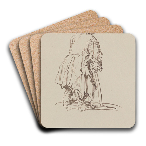 Old Man by James Ensor Art Drink Coaster set