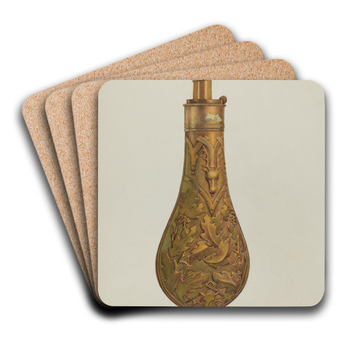 Powder Flask by Robert W.R. Taylor Art Drink Coaster set