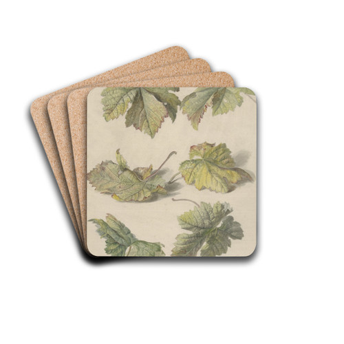 Studies van wingerdbladen by Willem van Leen Drink Coasters - set of 4 Studies van wingerdbladen by Willem van Leen Drink Coasters - set of 4