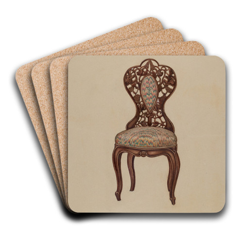 Chair by Charles Goodwin Art Drink Coaster set Chair by Charles Goodwin Art Drink Coaster set