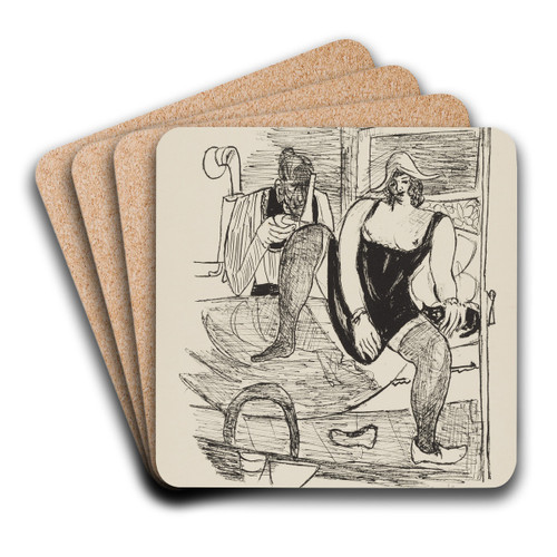Morning by Max Beckmann Art Drink Coaster set