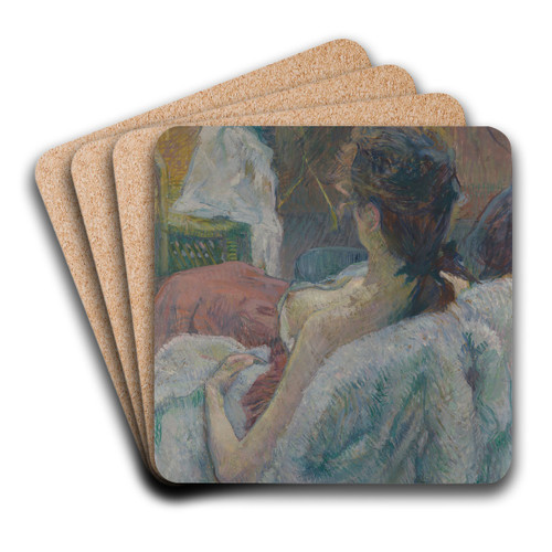 The Model Resting by Henri de Toulouse-Lautrec Art Drink Coaster set The Model Resting by Henri de Toulouse-Lautrec Art Drink Coaster set