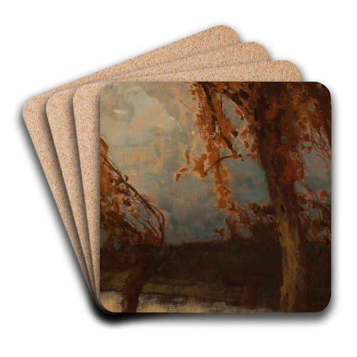 Autumn trees by Wadysaw Wankie Art Drink Coaster set