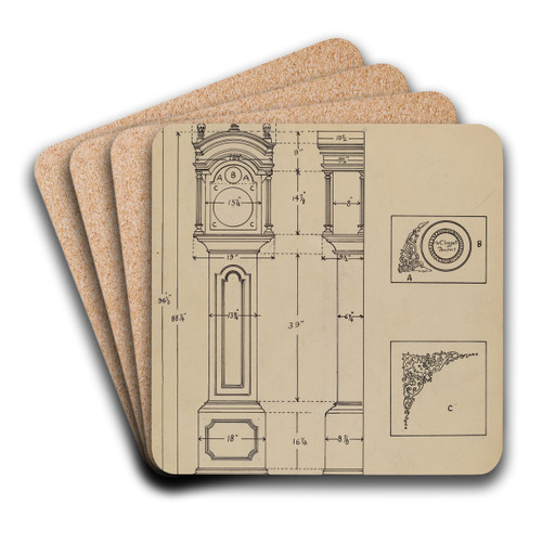 Clock by John Dieterich Art Drink Coaster set