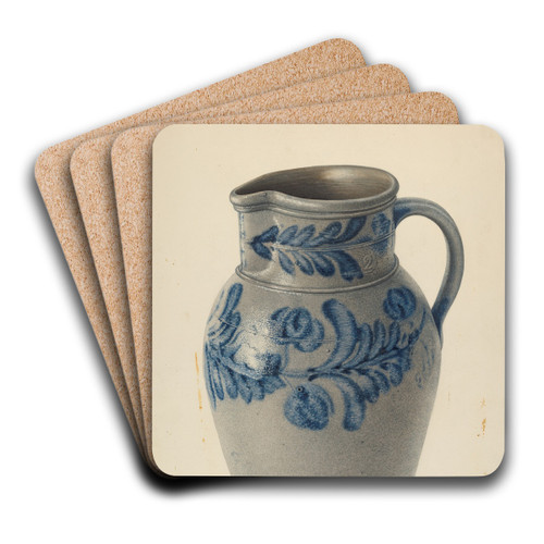Pitcher by John Tarantino Art Drink Coaster set Pitcher by John Tarantino Art Drink Coaster set
