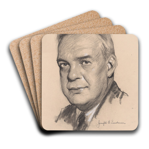 Joseph Bartlett Eastman by Samuel Johnson Woolf Art Drink Coaster set