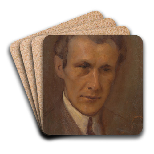 Portrait of a Young Man by Milan Thomka Mitrovsk Art Drink Coaster set