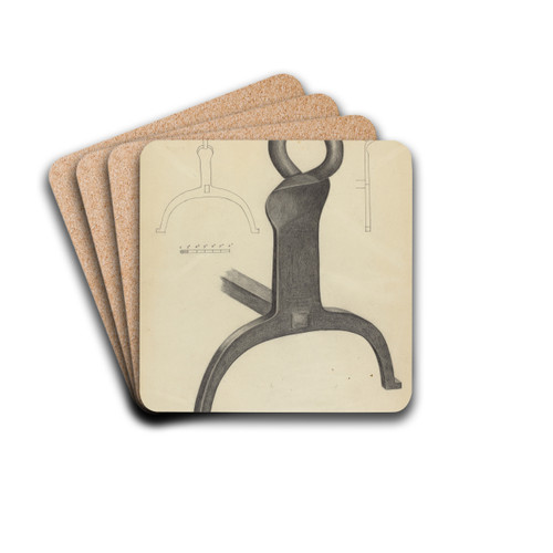 Andiron (One of Pair) by Mildred Ford Drink Coasters - set of 4