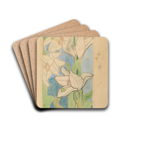Bogosawiona Salomea. Projekt witraa do kocioa Franciszkanw w Krakowie by Stanisaw Wyspiaski Drink Coasters - set of 4