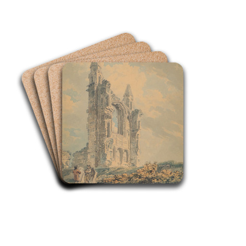 Ruins Of St Andrews Cathedral by Thomas Girtin Drink Coasters - set of 4