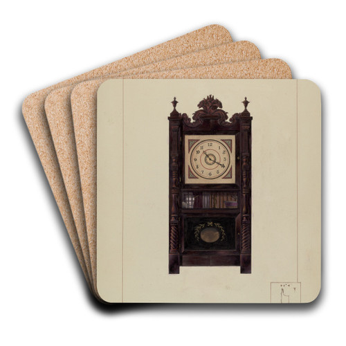 Clock by Ralph Morton Art Drink Coaster set