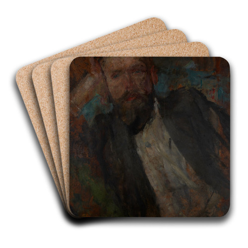 Male Portrait by Olga Boznanska Art Drink Coaster set