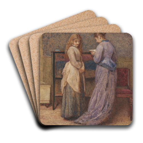 The letter by George John Pinwell Art Drink Coaster set