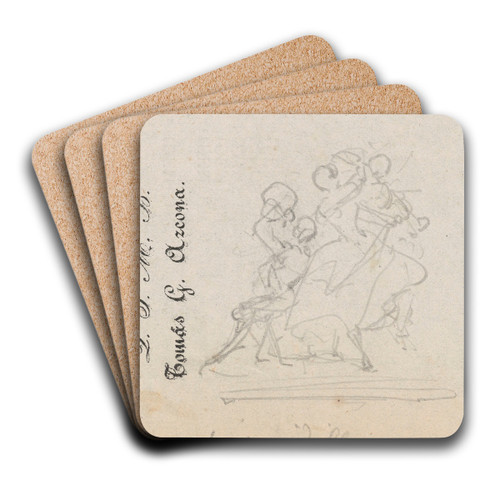 Dancing Figures by Nicaise De Keyser Art Drink Coaster set