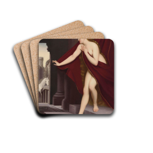 Lady Godiva by Echert Drink Coasters - set of 4 Lady Godiva by Echert Drink Coasters - set of 4