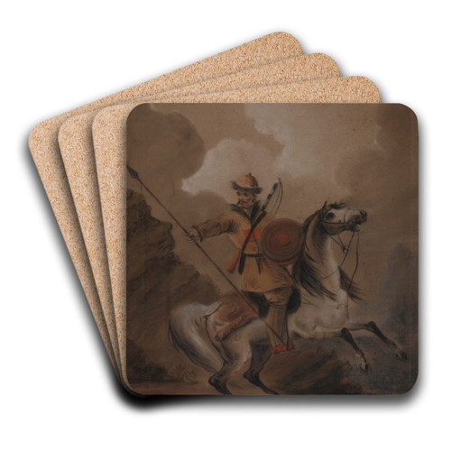 Circassian on a horse by Aleksander Orowski Art Drink Coaster set