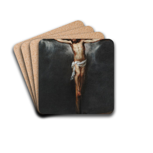The Crucifixion by Bartolom Estebn Murillo Drink Coasters - set of 4 The Crucifixion by Bartolom Estebn Murillo Drink Coasters - set of 4