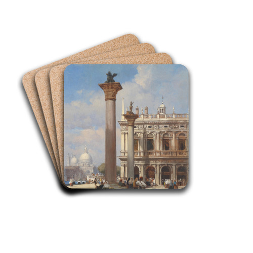 Venezia Piazza San Marco by William Wyld Drink Coasters - set of 4
