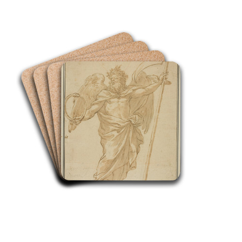 Father Time by Alessandro Algardi Drink Coasters - set of 4