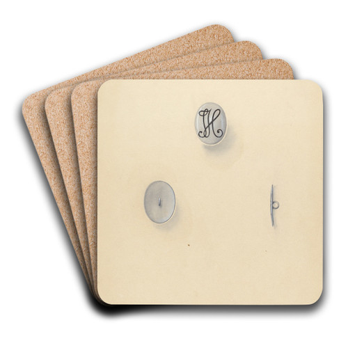 Jewelry Button by John H. Tercuzzi Art Drink Coaster set Jewelry Button by John H. Tercuzzi Art Drink Coaster set