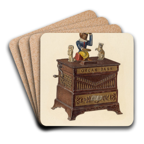 Toy Bank by Nicholas Amantea Art Drink Coaster set