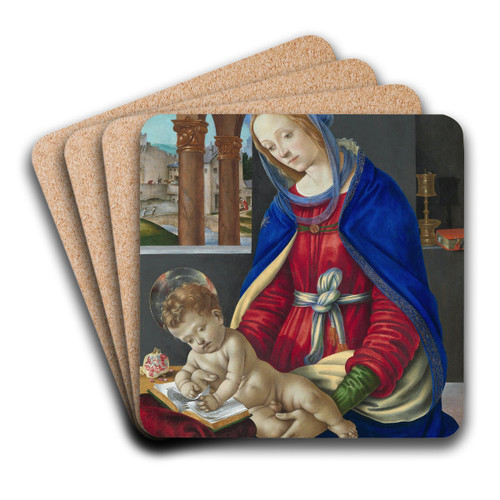 Madonna and Child by Filippino Lippi Art Drink Coaster set