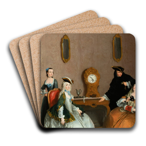 The hour of the masked ball by Charles-Joseph Flipart Art Drink Coaster set