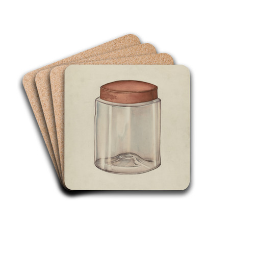 Shaker Sugar Jar by Charles Goodwin Drink Coasters - set of 4 Shaker Sugar Jar by Charles Goodwin Drink Coasters - set of 4