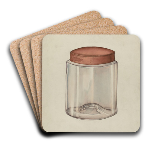 Shaker Sugar Jar by Charles Goodwin Art Drink Coaster set Shaker Sugar Jar by Charles Goodwin Art Drink Coaster set