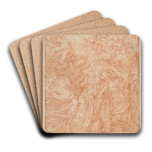 The Annunciation by Camillo Procaccini Art Drink Coaster set