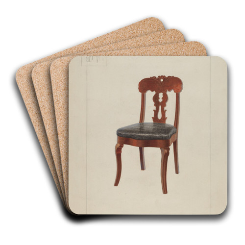 Chair by Vincent P. Rosel Art Drink Coaster set