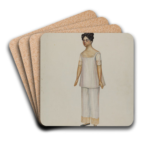 Doll - Lydia Sherman by Josephine C. Romano Art Drink Coaster set Doll - Lydia Sherman by Josephine C. Romano Art Drink Coaster set