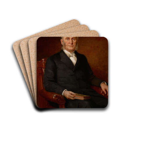 Portrait of Reverend Nathaniel A. Hyde by Theodore Clement Steele Drink Coasters - set of 4