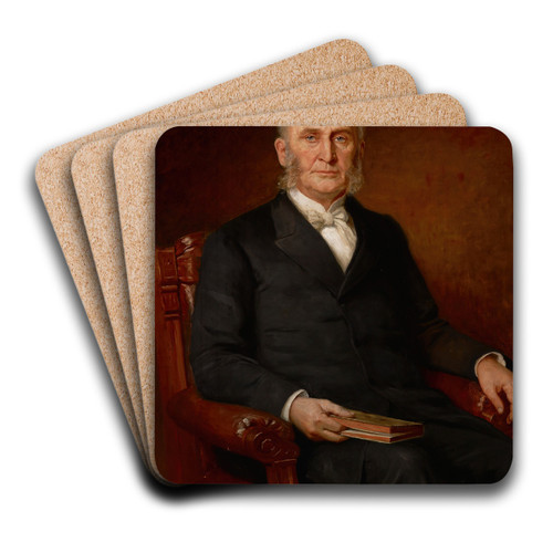 Portrait of Reverend Nathaniel A. Hyde by Theodore Clement Steele Art Drink Coaster set