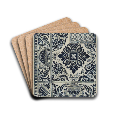 Handwoven Coverlet by William McAuley Drink Coasters - set of 4