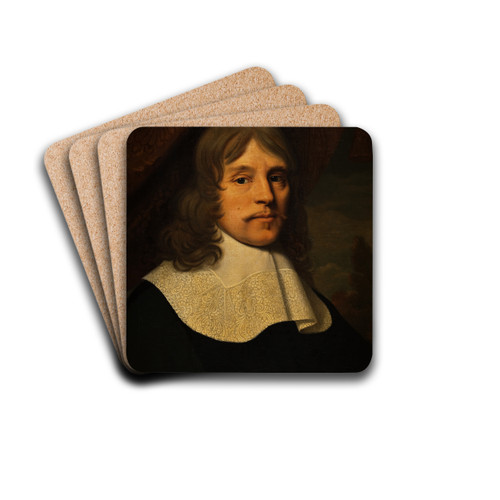 Portrait Of A Man by Ditlev Blunck Drink Coasters - set of 4