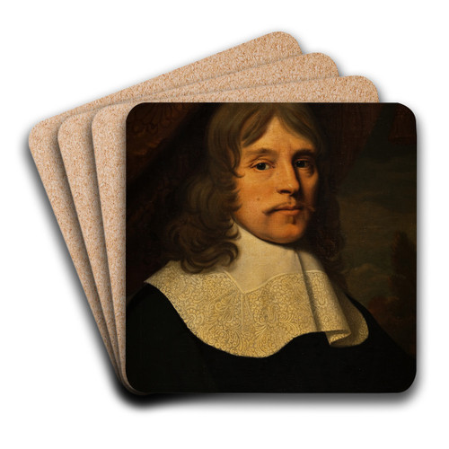 Portrait Of A Man by Ditlev Blunck Art Drink Coaster set