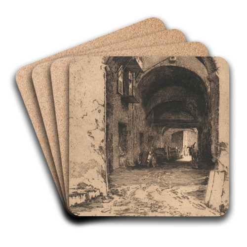 Street of the Pope's Soldiers by Edward Millington Synge Art Drink Coaster set