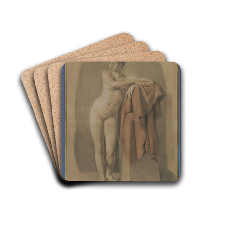 Female nude, standing by Wilhelm Von Schadow Drink Coasters - set of 4