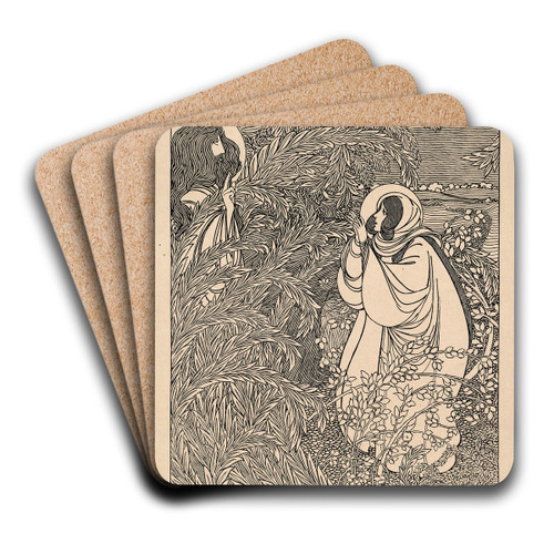 Rabboni by Will Bradley Art Drink Coaster set