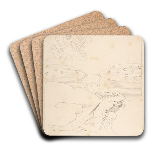 Sleep Escaping from the Wrath of Jupiter by John Flaxman Art Drink Coaster set Sleep Escaping from the Wrath of Jupiter by John Flaxman Art Drink Coaster set