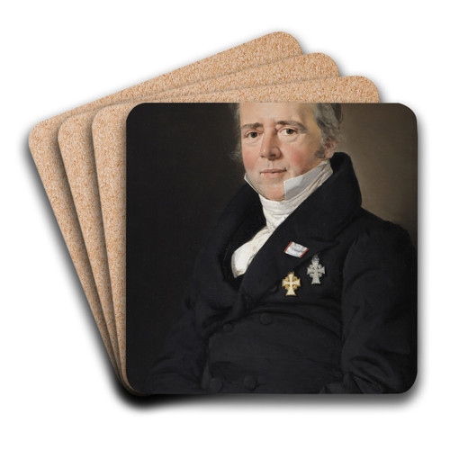 Portrait of the Scientist Hans Christian rsted by Christian Albrecht Jensen Art Drink Coaster set