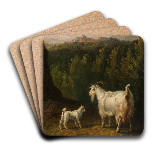 Ziege am Bachlauf by Jakob Philipp Hackert Art Drink Coaster set