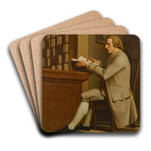 Portrait of a gentleman traditionally identified as Sir William Hamilton (17301803) by David Allan Art Drink Coaster set