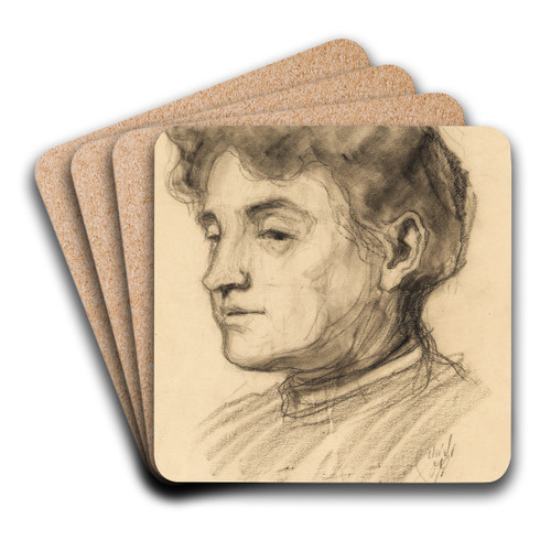 Portrt Marie Schiele by Egon Schiele Art Drink Coaster set