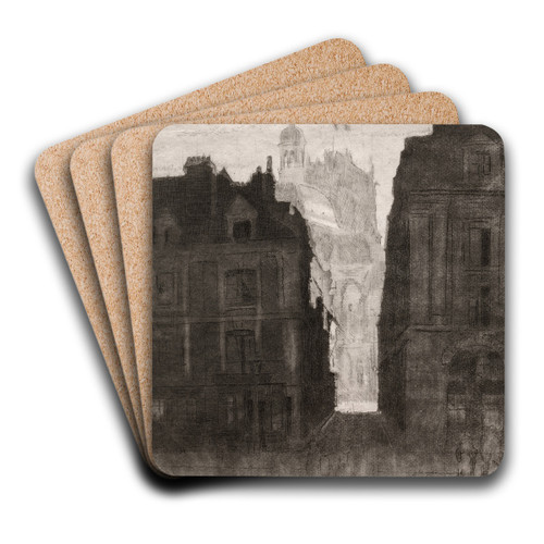 Dieppe, La Rue Notre Dame by Walter Richard Sickert Art Drink Coaster set